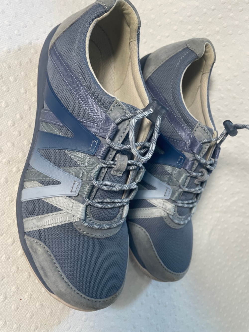 Dansko Henriette comfort sneakers 39 blue leather with toggle ties